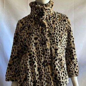 Lucky Brand Faux Fur Leopard Jacket